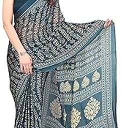 mirchi fashion Women's Chiffon Ethnic Motifs Printed Saree with Blouse Piece-picture-42