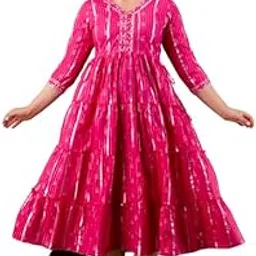 maae attire Maaeattier Lurex Purple Gown embrodary Printed Cotton Gown (Dress)-picture-11