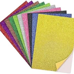 Freedy A4 Glitter Foam Sheet Sparkles (self Adhesive) 2 mm Thick 10 Different Color, for Art & Craft-E-picture-21