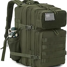 qt&qy 25L/35L/45L Military Tactical Green Backpack For Men Molle Daypack 3 Day Bug Out Bag Hiking Rucksack With Bottle Holder-picture-45