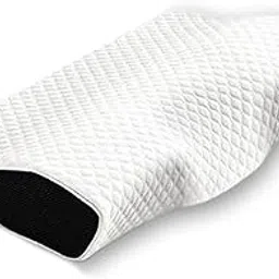 Orthopedic Memory Foam Cervical Pillow for Neck & Shoulder Pain Relief, Extra Curve Neck Support Pillow for Back, Side and Stomach Sleepers, Anti-Snoring Removable Zipper Cover image 1