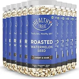 Healthy treat Roasted Watermelon Seeds - Sweet and Sour 1.25 kg (Pack of 10-125gm Each) || Immunity Booster-picture-35