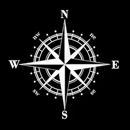 ARWY 15cm*15cm Art Design Vinyl NSWE Compass Car Stickers Decals White S6-3505 Pack of 1 Piece-image-12