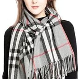 alexvyan Grey Big Check Pattern Casual Soft Warm Winter Wear Acrylic Woolen Muffler/Scarf Cum Scarves Stoles For Men & Women Warm lightweight Scarf-picture-49
