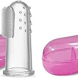 Baby Corner Baby Silicone Finger Manual Toothbrush With Case For Easy Cleaning, Massaging, And Soothing Gums, Oral Hygiene (Pack Of 2),White-picture-29