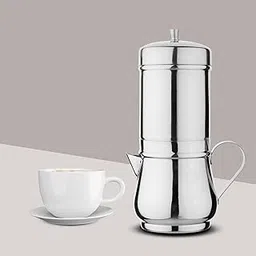 DOKCHAN Stainless Steel South Indian Filter Coffee Maker, Tea Pot/Coffee Kettle (400 ml)-picture-38