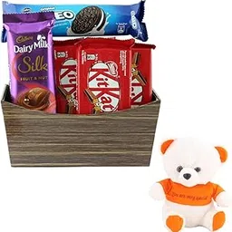 SFU E Com Beautiful Chocolate Gift Hamper | Valentine Love Teddy Bear With Chocolate Combo | Valentine Chocolate Hamper | 1015-picture-26
