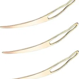 3 Pcs Dreadlock Crochet Hook Set, Professional Hair Braiding Tool for Locs, DIY Hair Dreadlock Accessories with Ergonomic Design(Gold 7.2 cm/2.83in-picture-11