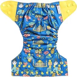 POLKA TOTS Reusable Cloth Diaper With Traditional Print for Babies 0-24 Months | Adjustable Washable Diaper with Leak-Proof Cover & 5-Layer Bamboo Charcoal Insert | Cloth Diaper for Newborns-picture-27