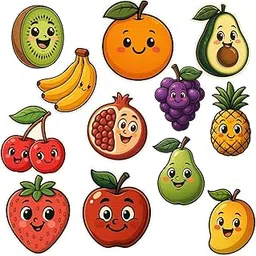Peachy Pages Fruits Fridge Magnet Set – 12 Colorful Fruit Magnets for Toddlers, Kids & Kitchen Décor – Fun Learning & Educational Refrigerator Magnets for Home, Classroom, Gift-picture-15