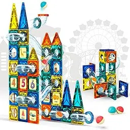 VGRASSP Magnetic Building Blocks Set for Kids - Creative STEM Toy for Boys and Girls with Strong Magnets, Vibrant Colors, Safe & Durable Design, Ideal for Ages 3+ image 1
