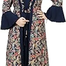yarnefy Gown for Women|Long Dress with Koti Jacket|Floral Printed Maxi Dresses|Long Frock with Shrug|One Piece Outfit-picture-41
