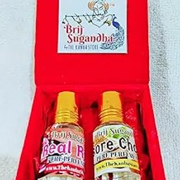 Combo of 2 Scents – Pure Sandalwood/Chandan Attar+Rose Perfume/Gulab Attar by The Kanha Store (6 ml+6ml)-picture-24