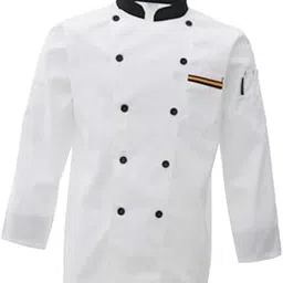 vms india Uni Chef's-Uniform Long Sleeve Double-Breasted Men Women Chef Coat White L-picture-53