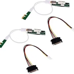 UJEAVETTE 2X Extender Cable 4pin PCI-E Express Extension 1x Riser Card USB Powered-image-42