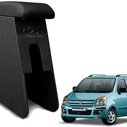 WolkomHome Car Arm Rest Wooden Armrest Black Color with Cushion & Storage Box for Wagon R 2006 2009-picture-41