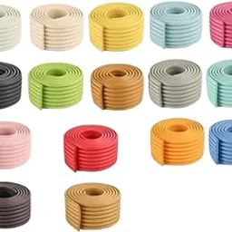 Shifra® Soft Extra-Wide Edge Protector 3M Strong Adhesive High Dense Foam Baby and Kids Safety Corner Strip Guards for Sharp Edges, Table, Desk and Furniture - Multicolor (6.5 Feet)-image-46