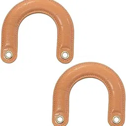 ZOOMELLA® 2 Pieces Bag Handles DIY U Shaped Handbag Handmade Bag Handle Bag PU Handles Khaki-image-50