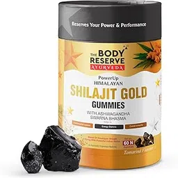 The Body Reserve Shilajit Gummies With 24K Swarna Bhasma, Ashwagandha, Safed Musli, Gokshura, Ginger, For Stamina & Strength, No Added Sugar, Shilajeet/Shilajit Gummies For Man Women 60 Gummies-image-56