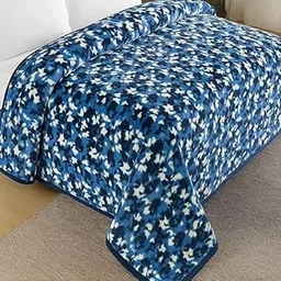 HOLYKRAFT Luxurious Mink Blanket for Winter Double Bed - Suitable for Heavy Winters - King Size with (220 x 240 Cm or 86 x 94 inches) Super Soft and Extra Warm Cozy | Everyday Use (Blue)-picture-26