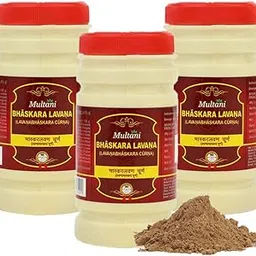 Multani Lawan Bhaskar Churna | Useful In Digestion,Flatulence, Gastritis, Gulma, Piles, and Loss Of Appetite | 120 Gm | Ayurvedic Remedy | Herbal Supplement (Pack of 3) image 1