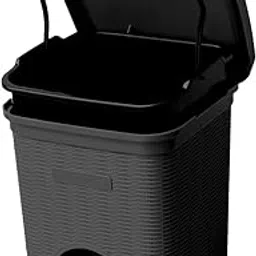 SIGNORA WARE Plastic 7 Liters Modern Lightweight Pedal Dustbin/Thrash Can Dustbins With Lid For Home Office/Non Garbage Smell/Unbreakable Single Mould/Heavy Duty Kitchen Bedroom Bathroom(7Ltr Black)-image-0