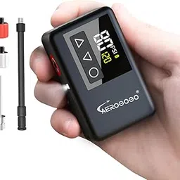 GIGA PUMP 120 PSI Rechargeable Mini Bike Pump, Bicycle Pump with Digital Pressure Gauge, 3.8oz Portable Bike Air Pump Tire Inflator, Mountain,Presta & Schrader Valves,Preset Pressure & Auto Shut Off-image-11