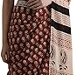 dosaya fabrics Women's Hand Block Print Jaipuri Cotton Mulmul Saree with Blouse Piece | Cotton Saree For Women & Girls-picture-32