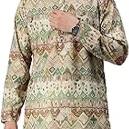 majestic man Men's Cotton Blend Regular Fit Casual Ethnic Motifs Abstract Printed Kurta-picture-25