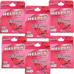 Helper Air Freshener Set, 6 Fragrances Mix - 50g (50gx6) | Assorted Pack | Instant & Long Lasting Fragrance | Lasts upto 45 days | Air Freshener for Bathroom, Toilet, Home & Office (Rose)-image-20