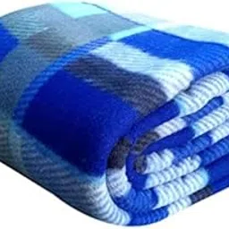 MORADO Single Bed Woollen Fabric Checkered Quilt Cover/Duvet Cover/Rajai Cover/Blanket Cover for Winters (60×90 Inch, Blue)-picture-17