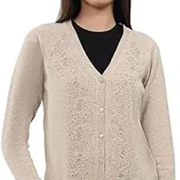 monte carlo Women’s Regular Fit Self Design V-Neck Full Sleeve Cardigan | Fashionable Pattern | Cozy Warm Fabric | Stylish Winter Wear Cardigan for Women (Pack of 1)-picture-17