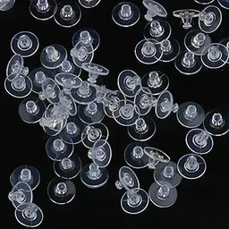 E - Buddies Transparent Rubber Earring Stoppers Backs Nuts Studs for Women - Pack of 1000 Pieces-picture-34