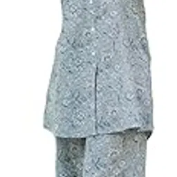 say Women Printed Pure Cotton Co-Ord Set, Three-Quarter Sleeves, Shirt Collar Shirt&Trousers Set, Co-ord Set for Women, Pink, S-picture-59