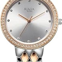 titan Raga Showstopper Quartz Analog Silver Dial Metal Strap Watch for Women-NS95282KM01/NT95282KM01-picture-12