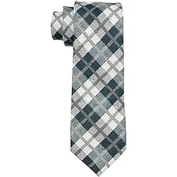 the tie hub Checkered Bamboo Silk Necktie for Men-picture-42