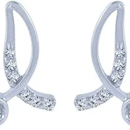 p.c. chandra jewellers 14k (585) White Gold and Diamond Stud Earrings for Women-picture-11