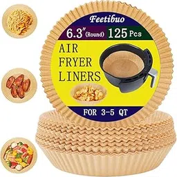 parchment paper for air fryer, 6.3inch round air fryer liners disposable,125PCS Non-stick parchment paper sheets for 3-5QT airfryer liners, Baking, Roasting Microwave-picture-35