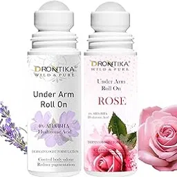 drontika wild & pure Lavender & Rose Roll-On Deodorant with AHA & BHA – Pack of 2 | Natural, Alcohol-Free, Skin Brightening & Odor Control Formula (50ml Each)-picture-18