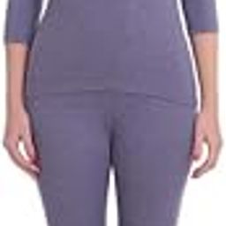 selfcare Women Solid Cotton Blend Round Neck Dark Grey Thermal Set-picture-7