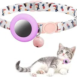 Airtag Cat Collar Kitten Collar with Airtag Holder and Bell Cat Belt Breakaway Puppy Collar for Mini Dogs & Cat-picture-15