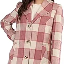 honnete Regular Fit Checked Long Sleeves Button Closer Women Coat For Winter-picture-16