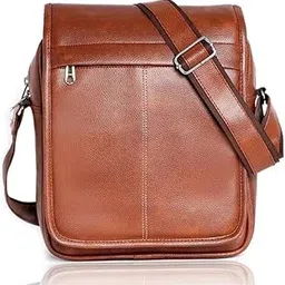 flikker PU Leather Side Bag, Compact Sling for Men with Multi-Zipper Storage and Adjustable Strap, Ideal for Students, Office Use, Daily Routines, and Light Travelers-picture-48