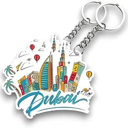 ShopTwiz Dubai Printed Beautiful Keychain (Set of 2) image 1