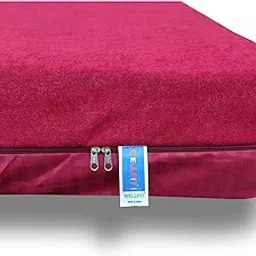 wellfit Premium 220 GSM Cotton Terry Single Size Waterproof Mattress Protector, cover with ZIPPER SINGLE Bed | zipper Style Water Resistant | Single Size (48x72 inch | 4x6 feet, Maroon)-image-7