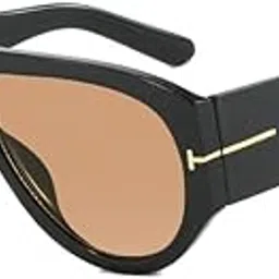 chuongkaiye Frog Mirror Sunglasses T-Shaped Pilot Frame | Large Shield Unisex Sunglasses for Women-picture-43
