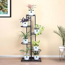 Urban Plant 7-Tier Plant Stand for Indoor and Outdoor, Metal Flower Pot Rack for Balcony, Garden, Home Décor, Space-Saving Multiple Planter Shelf-image-1