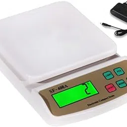 Digital Kitchen Scale, Electronic Compact Design, LCD Display, White, Dual Power 2AAA Battery/Adapter, 22x15.5x5.5cm-picture-51
