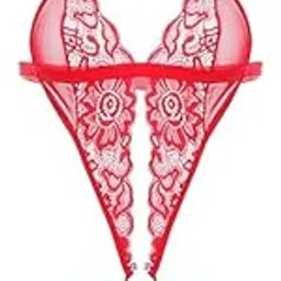 rouxous Women Deep V Imported Lingerie Lace Teddy One Piece Babydoll Mini Bodysuit Sleepwear Swimwear-picture-36