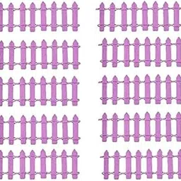 BHOOLU&GOOLU Fence Miniatures for Fairy Garden, Violet - 10 Pieces/Set-image-56
